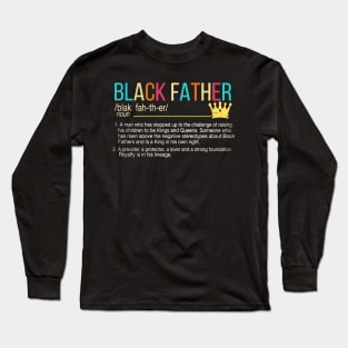 Black Father Vintage T shirt Long Sleeve T-Shirt